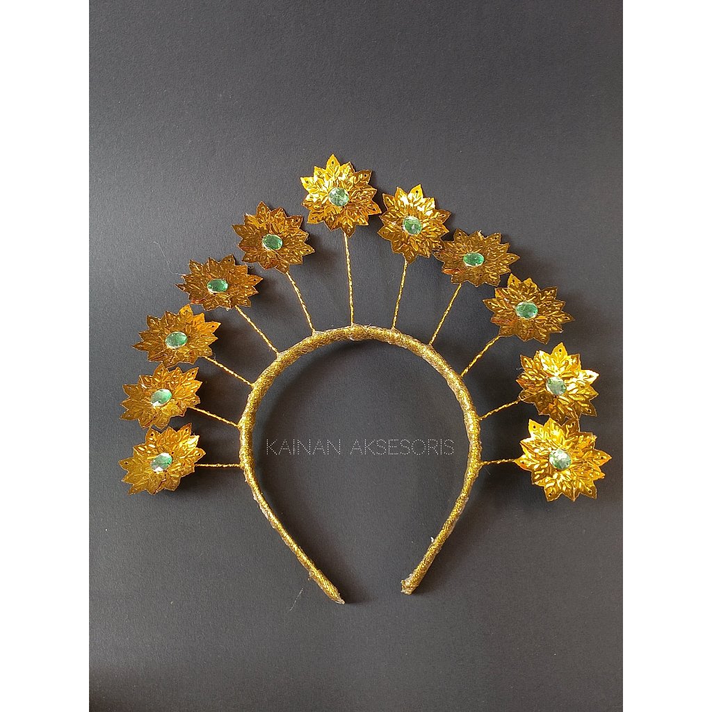 Mahkota Bando Adat Jawa Hiasan Kepala Adat Karnaval Tari Pengantin