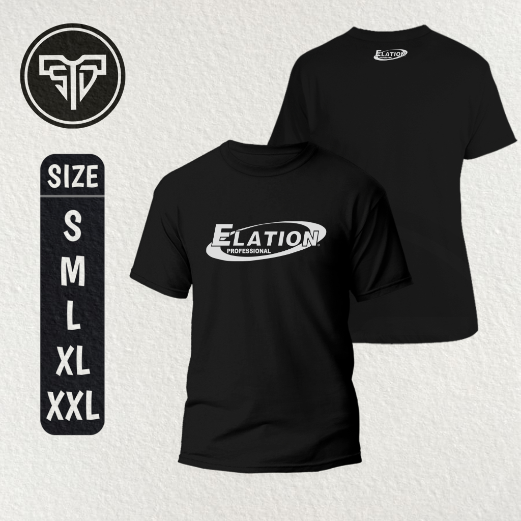 Kaos Elation Lighting | Kaos Lighting Crew | Baju Lighting Panggung | Depan Belakang