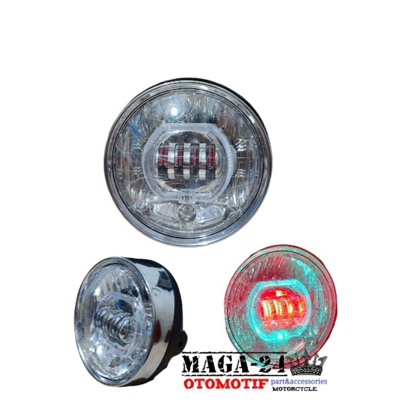 Biled Tiger Revo Headlamp Reflector Lampu Depan Daymaker Biled Honda Tiger Revo