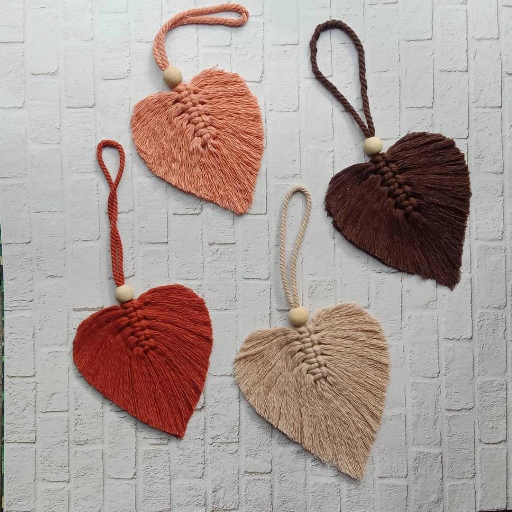 Macrame daun aesthetic -macrame daun warna warni 89
