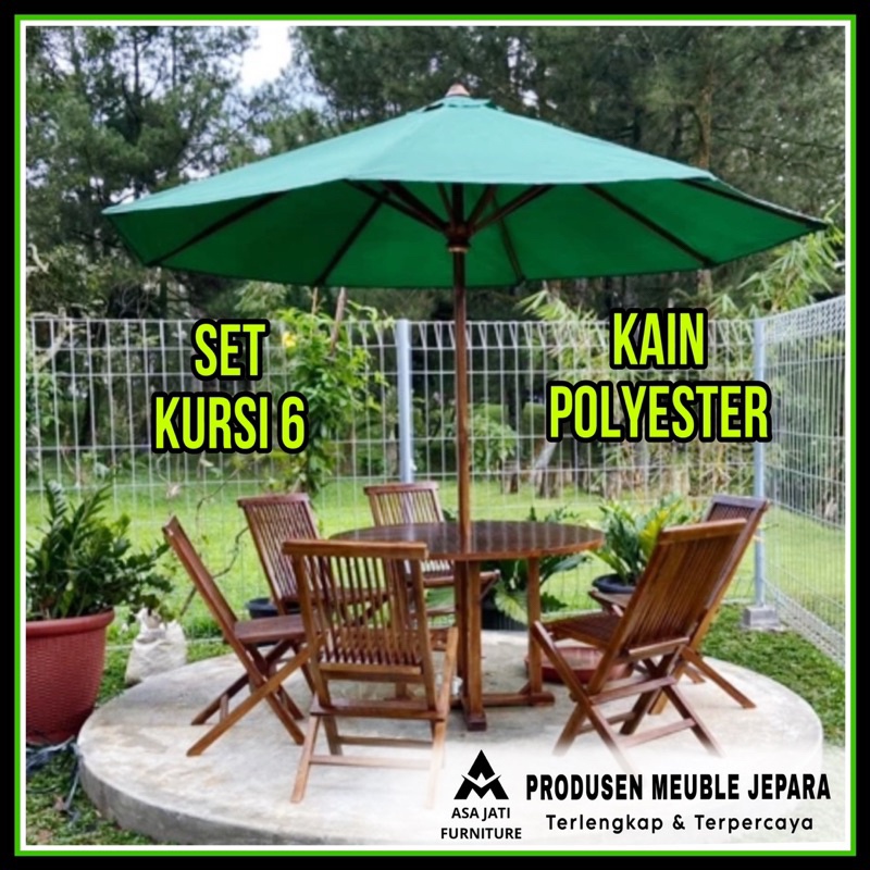 Set Payung Taman Payung Cafe Payung Teras Kursi 6