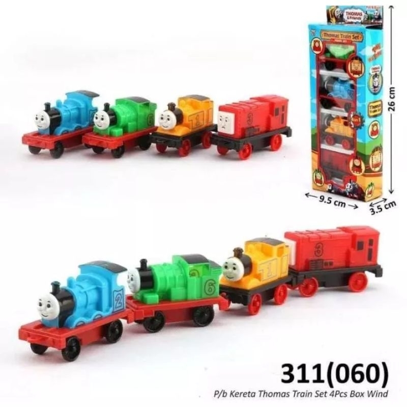 0Mainan Anak Kereta Train PULL & BACK Isi 4pcs 311N /Mainan Anak Train kereta Set Isi