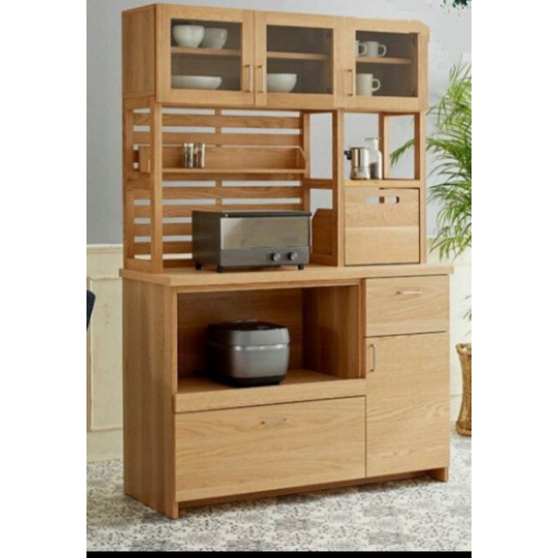 Lemari dapur minimalis kayu jati