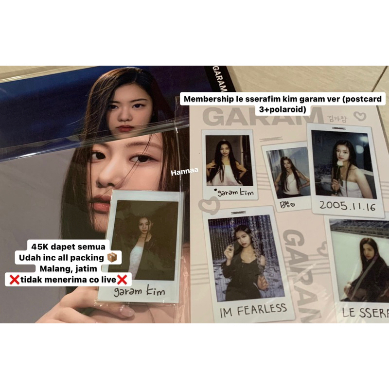 Membership Kim Garam Fearless dan Pc kim garam weverse japan TERMURAH