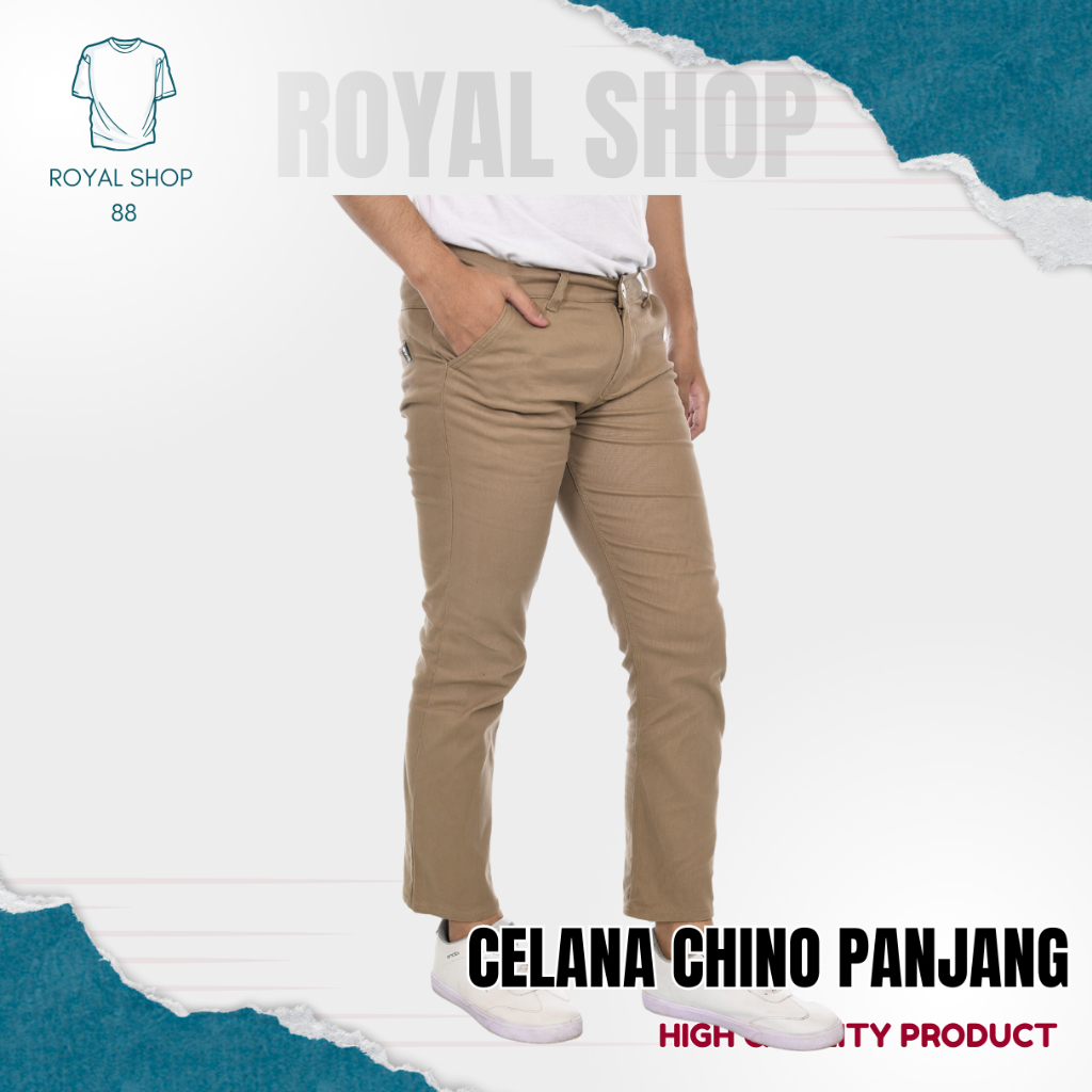 Celana Chino Pria Celana Panjang Moca Coklat Slim Fit Celana Formal Original Celana Kerja
