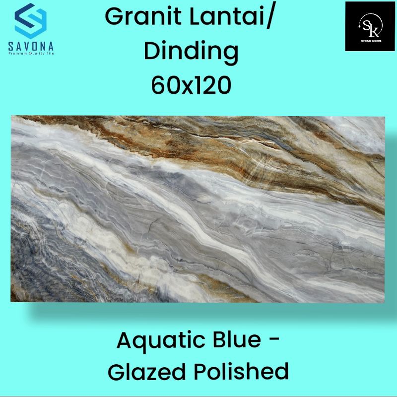 Granit lantai 60x120 Savona Gress Aquatic Blue