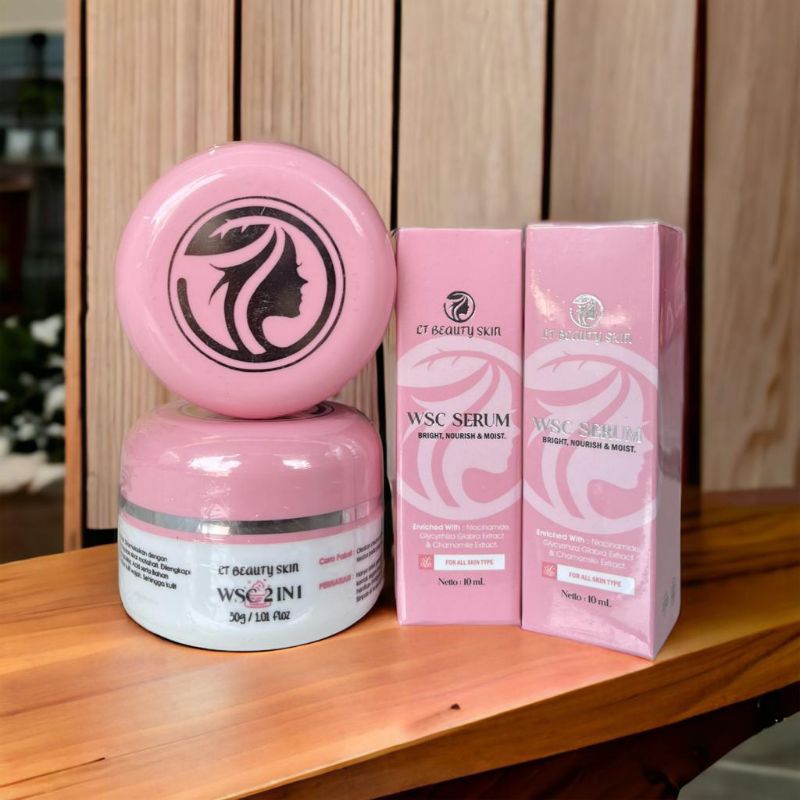 •KEMASAN BARU•FREE GIFT PAKET CANTIK WSC Cream dan Serum Original BPOM
