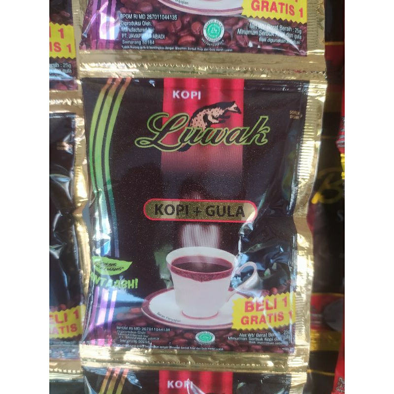 

KOPI HITAM LUWAK 2 IN 1 COFFEE MIX..GULA DAN KOPI.1 RENCEMG ISI 10