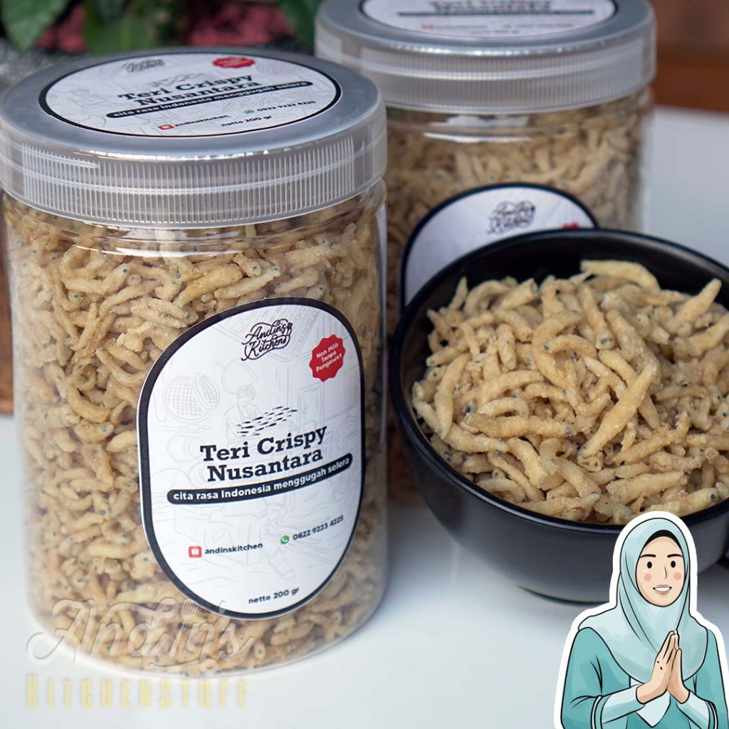 

Teri Crispy Kriuk Nusantara 200 gram Sealed - Siap Makan Non MSG dan Tanpa Pengawet