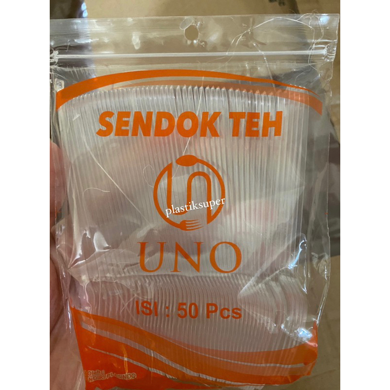 Sendok Teh Plastik Bening / Sendok Teh / Sendok Bening isi 50pcs