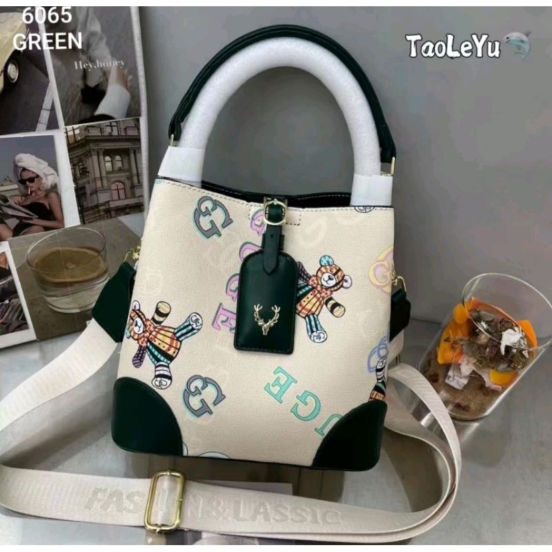 Tas Bear TLY, tas bucket Tao Le Yu, Import