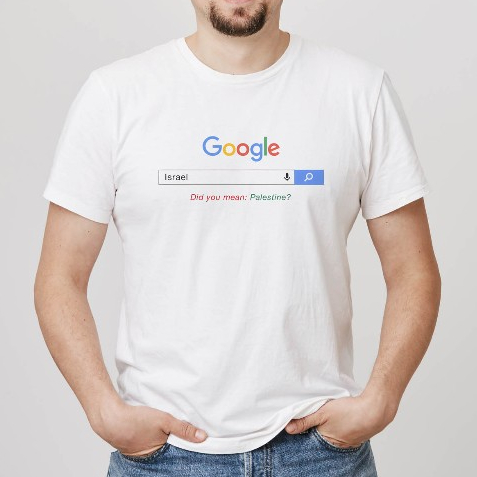 Kaos Baju google israel PALESTINE short sleeve premium cotton clothing