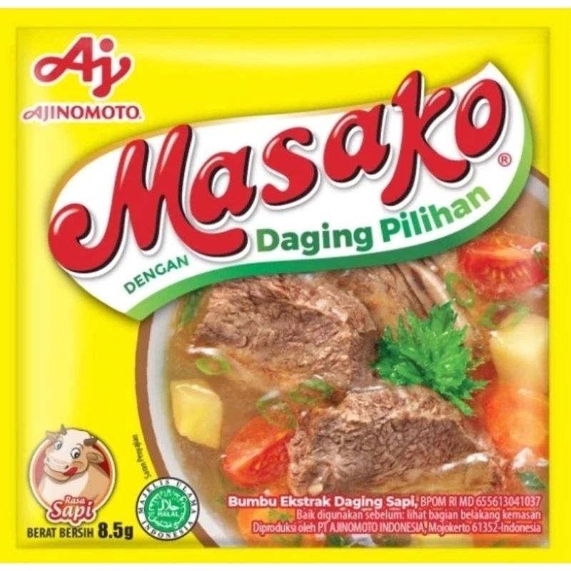 

Masako rasa sapi sachet kemasan 8 gram