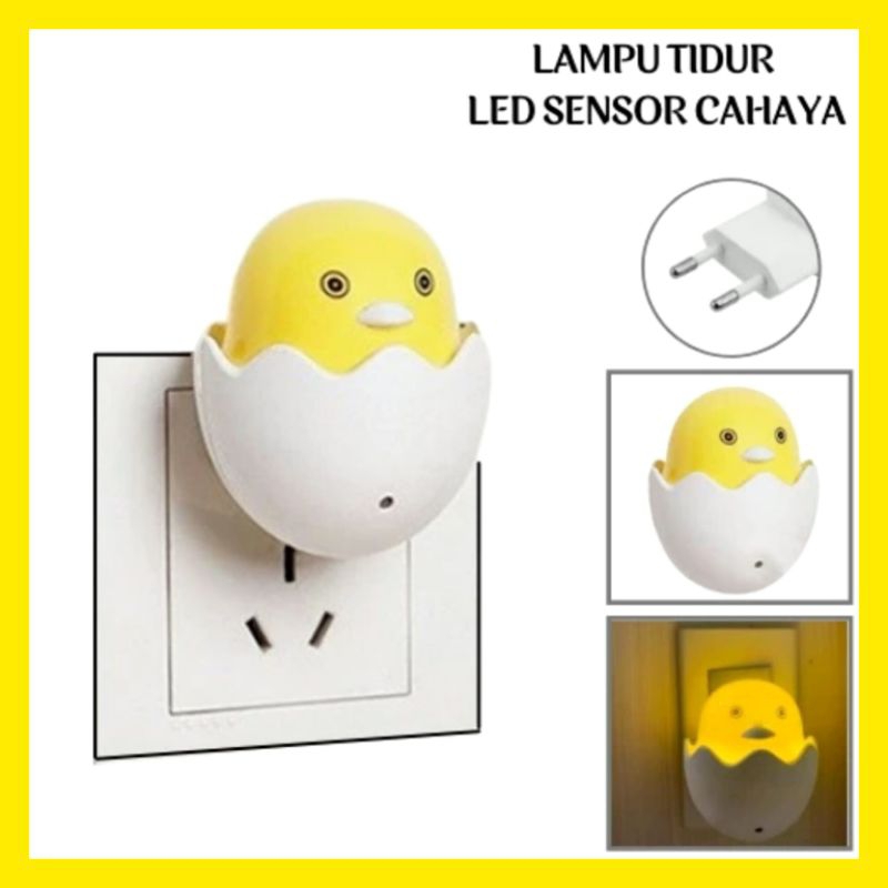 TERMURAH Lampu Tidur LED Telur Ayam Telur Bebek Burung Sensor Cahaya Otomatis Lampu led kamar tidur 