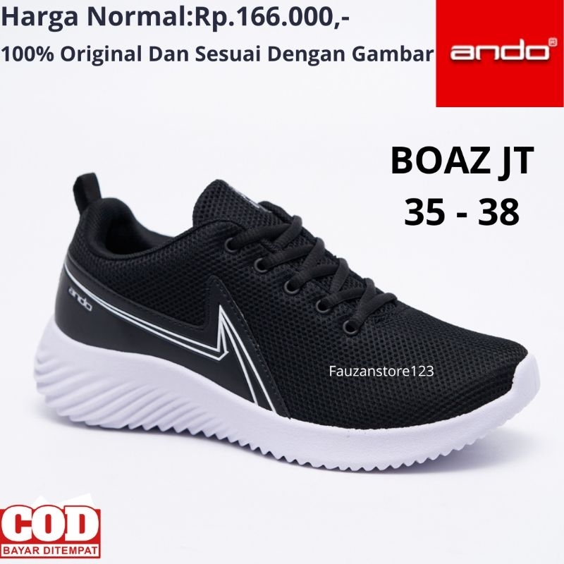 SEPATU SEKOLAH ANAK LAKI LAKI PEREMPUAN ANDO ORIGINAL HITAM PUTIH SD SMP SMA SEPATU ANDO ANAK LAKI L