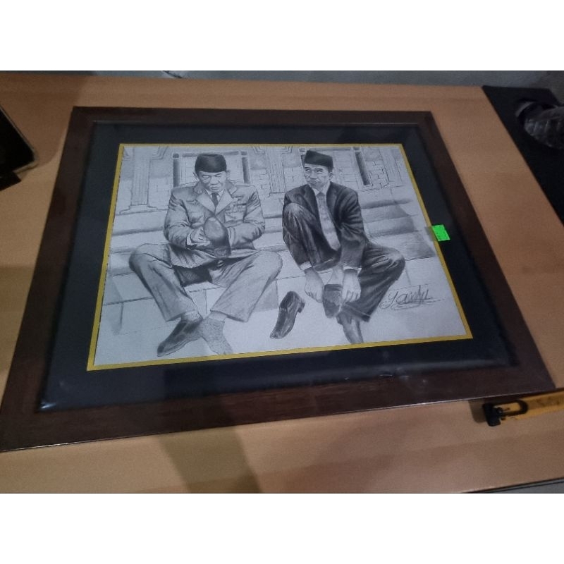 

Jasa lukis sketsa wajah plus bingkai Size A5/21×15cm