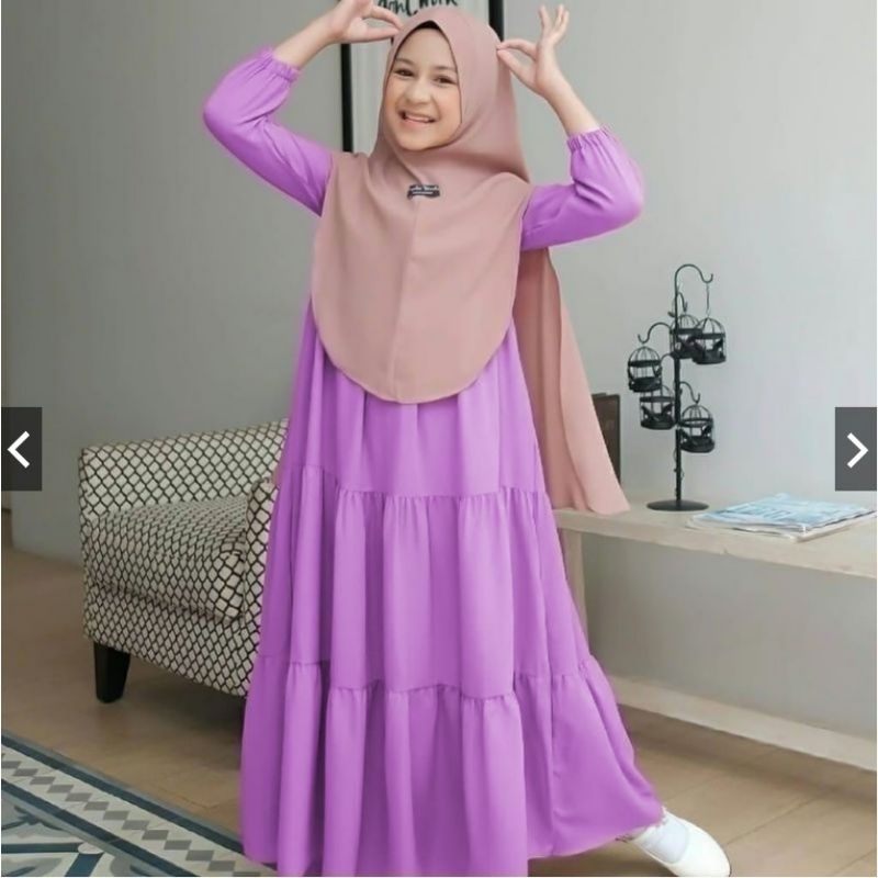 GAMIS ANAK SYAR'I / GAMIS RAYON ANAK 7-12 TAHUN