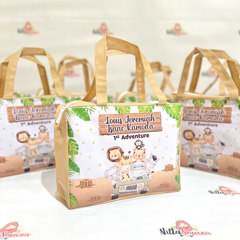 

Tas Ultah Anak Souvenir Ulang Tahun Custom terbaru motif animal Jungle