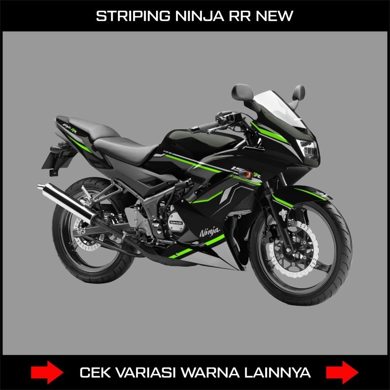 Stiker Striping Variasi Kawasaki Ninja RR New 150R /  Decal Sticker Motor Ninja RR New / Kawasaki Ni