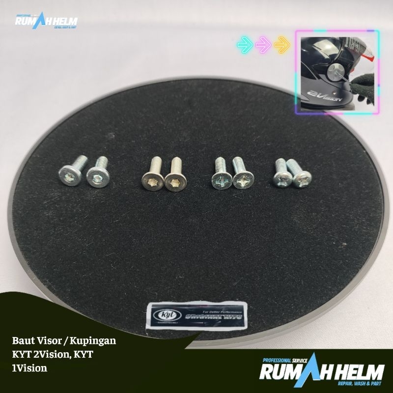 Baut/Mur Knop Visor Kupingan KYT 2Vision ORIGINAL