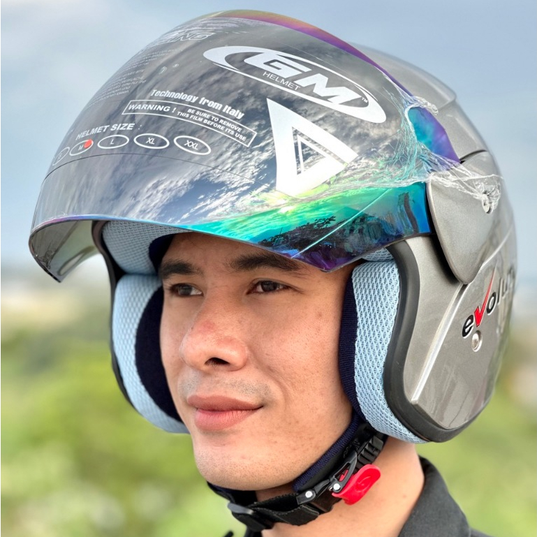 Helm Half Face GM Evolution Dewasa Solid Pria Wanita