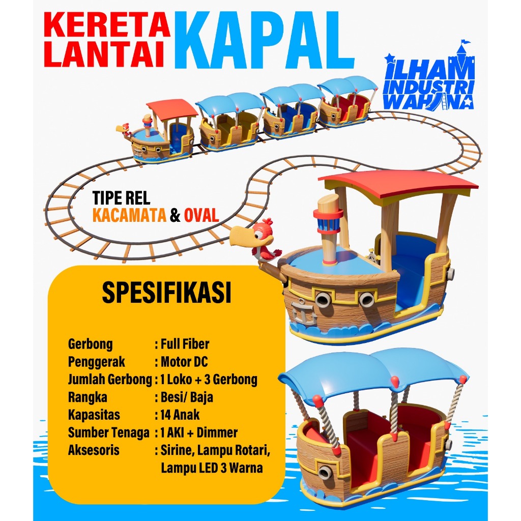 Odong Odong Kereta Lantai Kapal