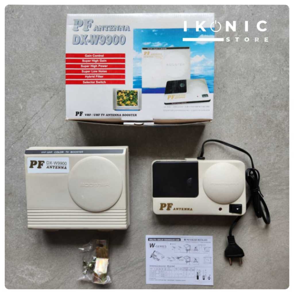 IKONIC Boster Antena Penguat Sinyal Antena TV PF 9900 VHF / UHF