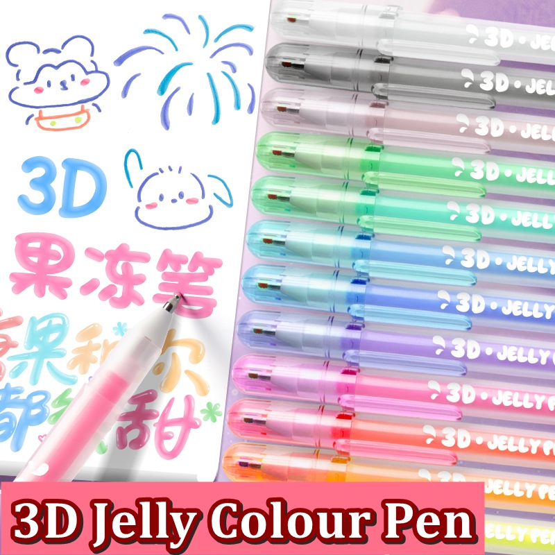 

[ORGM] Alat Tulis Kantor Perlengkapan Sekolah Pena Warna 3D Jelly Pen Warna Warni