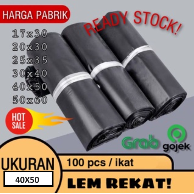 

POLYMAILER PLASTIK PACKING ONLINE UKURAN 40X50 ISI 100PCS 50X60