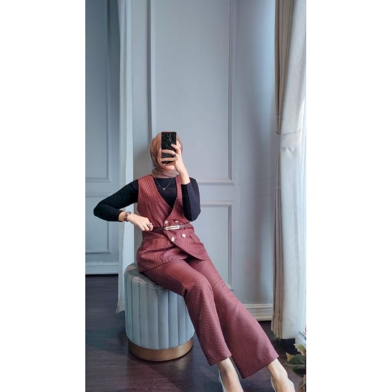 CASSADOVA SET ZARA BROWN BY LUXE.ID
