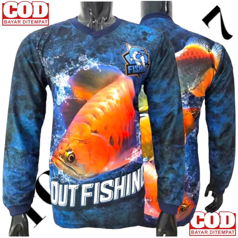 BAJU JERSEY LENGAN PANJANG DEWASA FISHING MANCING MANIA NEW TERLARIS IKAN ARWANA