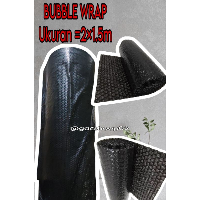 

BUBBLE WRAP Ukuran =2×1.5m/ extra bubble wrap tebal warna hitam