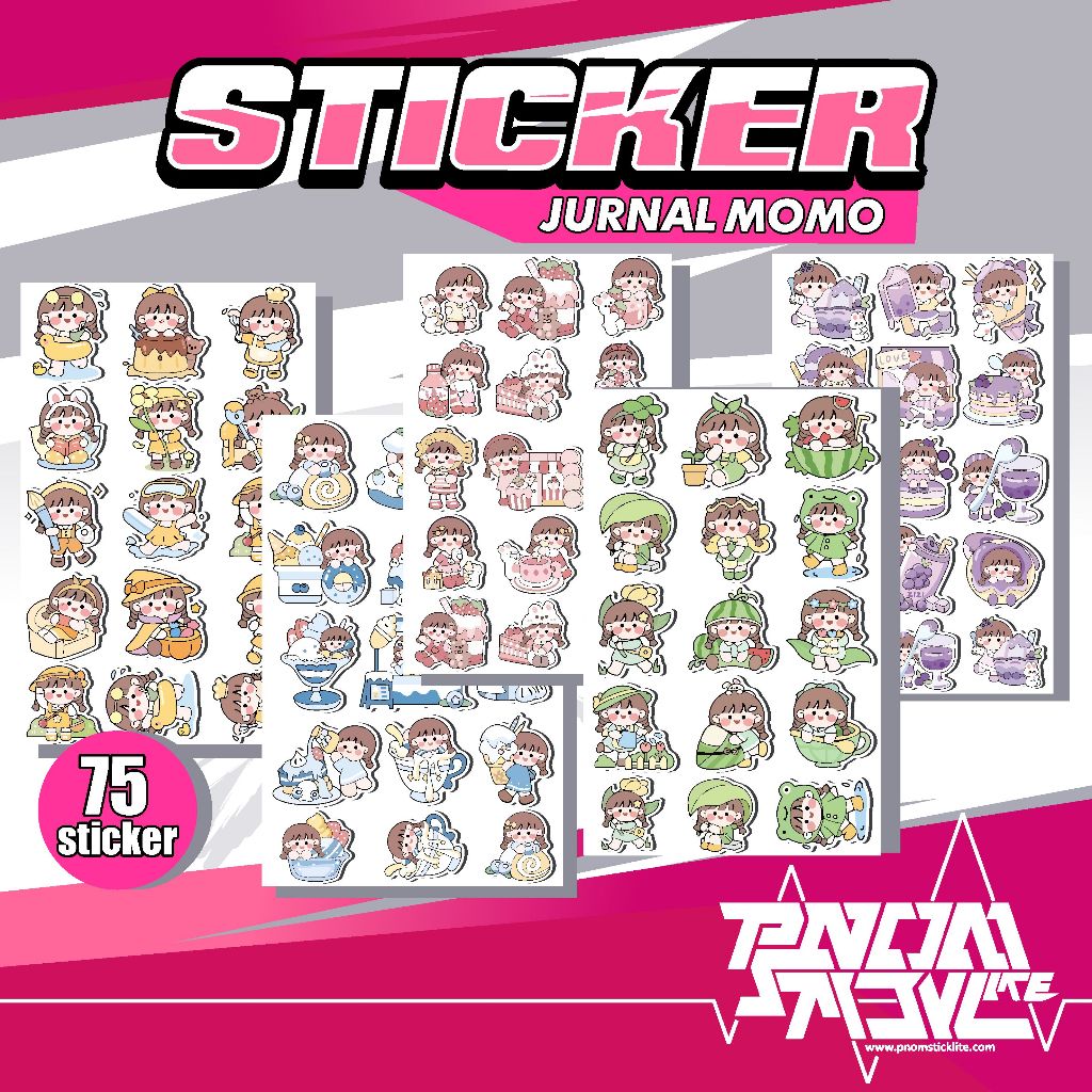 

STIKER CASE 75 PCS STICKER KARTUN AESTHETIC ANTI AIR UNTUK LAPTOP CASE TUMBLER KOPER HP HELM 101019