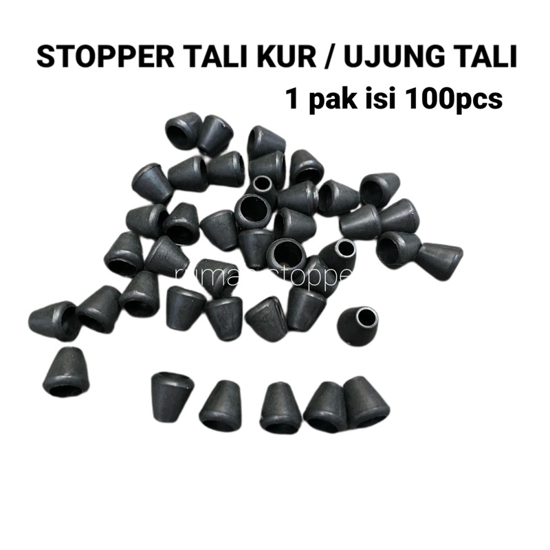 Stopper ujung tali kur celana / stopper jaket hoodie /stopper  kerucut (100pcs)