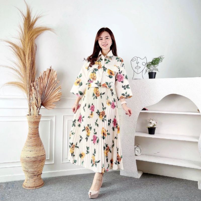 dress fuji one set wanita