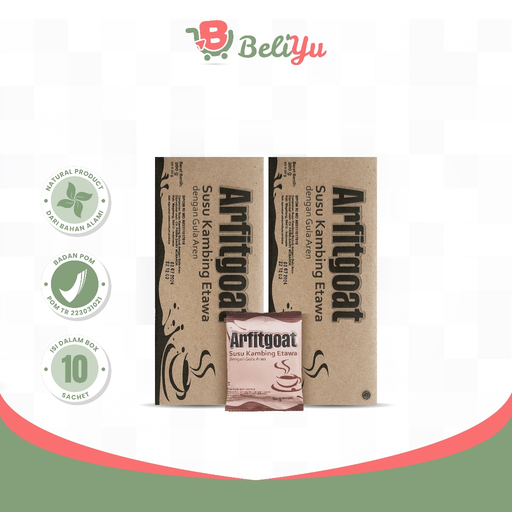 

(HEMAT 2 Box Susu Arfitgoat) ARFITGOAT Asli Platinum Susu Kambing Etawa Arfit Goat - Gula Aren - Halal BPOM