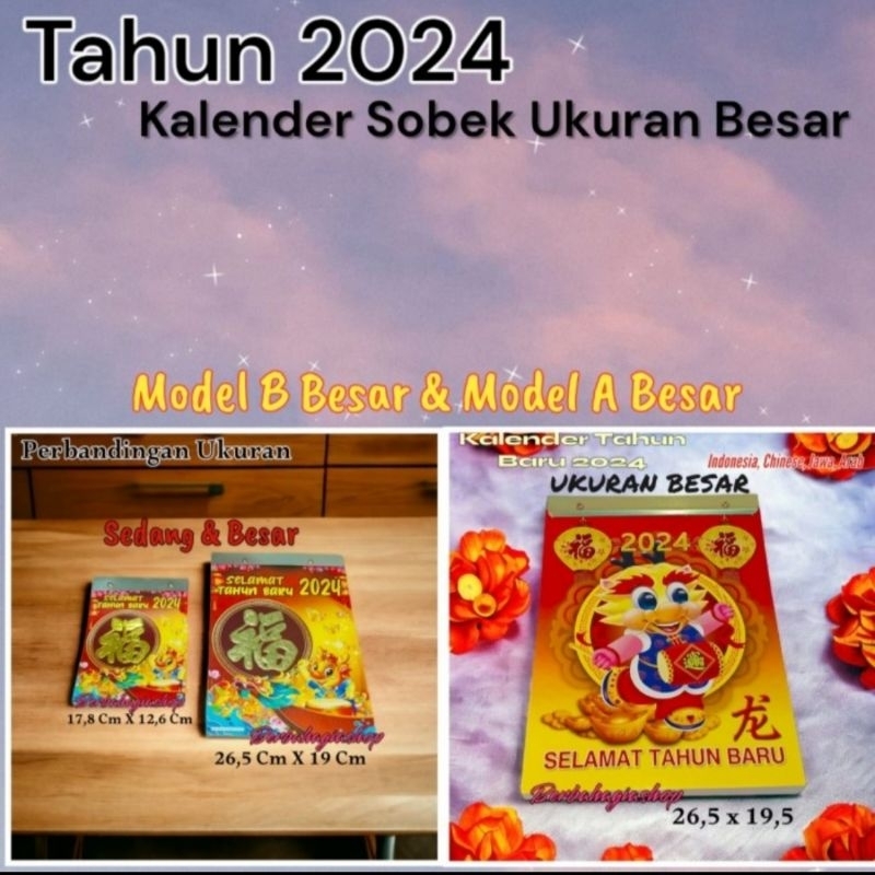 

Kalender Robek Tahun 2024 Indonesia Lokal Ukuran Besar Cina Jawa Arab / Calender Harian Sobek Chinese Terbaru