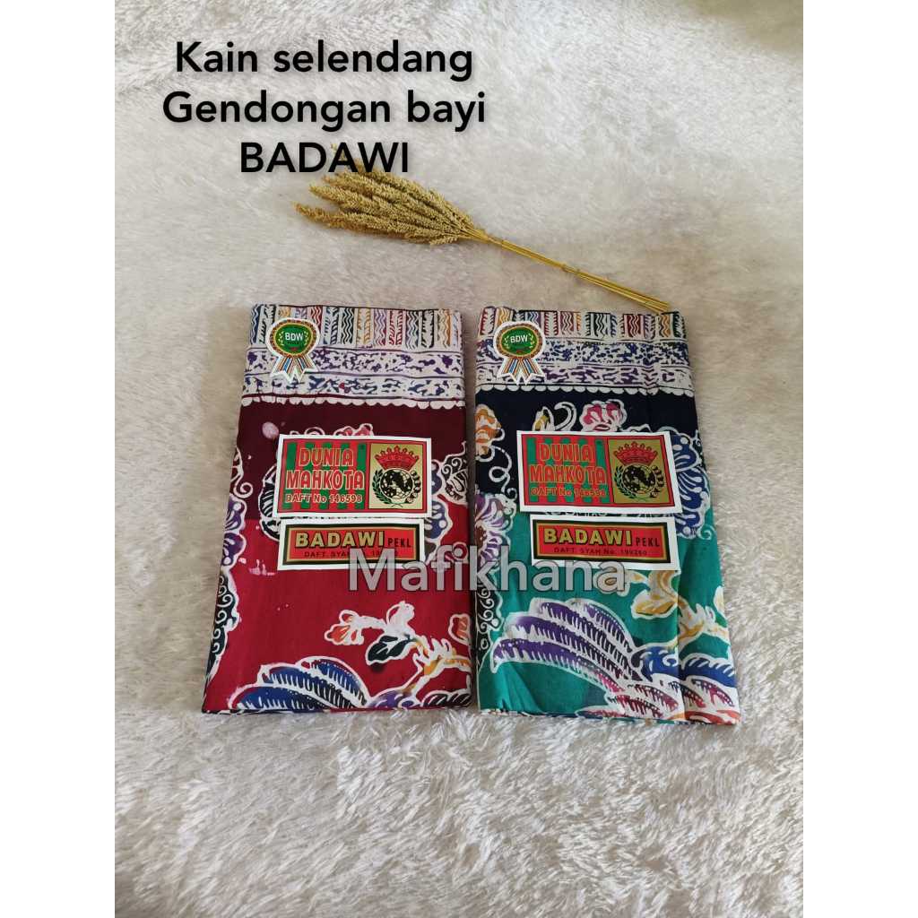 PAKET HEMAT ISI 2 PCS SELENDANG GENDONGAN BAYI DARI BADAWI MAHKOTA PANJANG 3MTR / KAIN BATIK / KAIN 