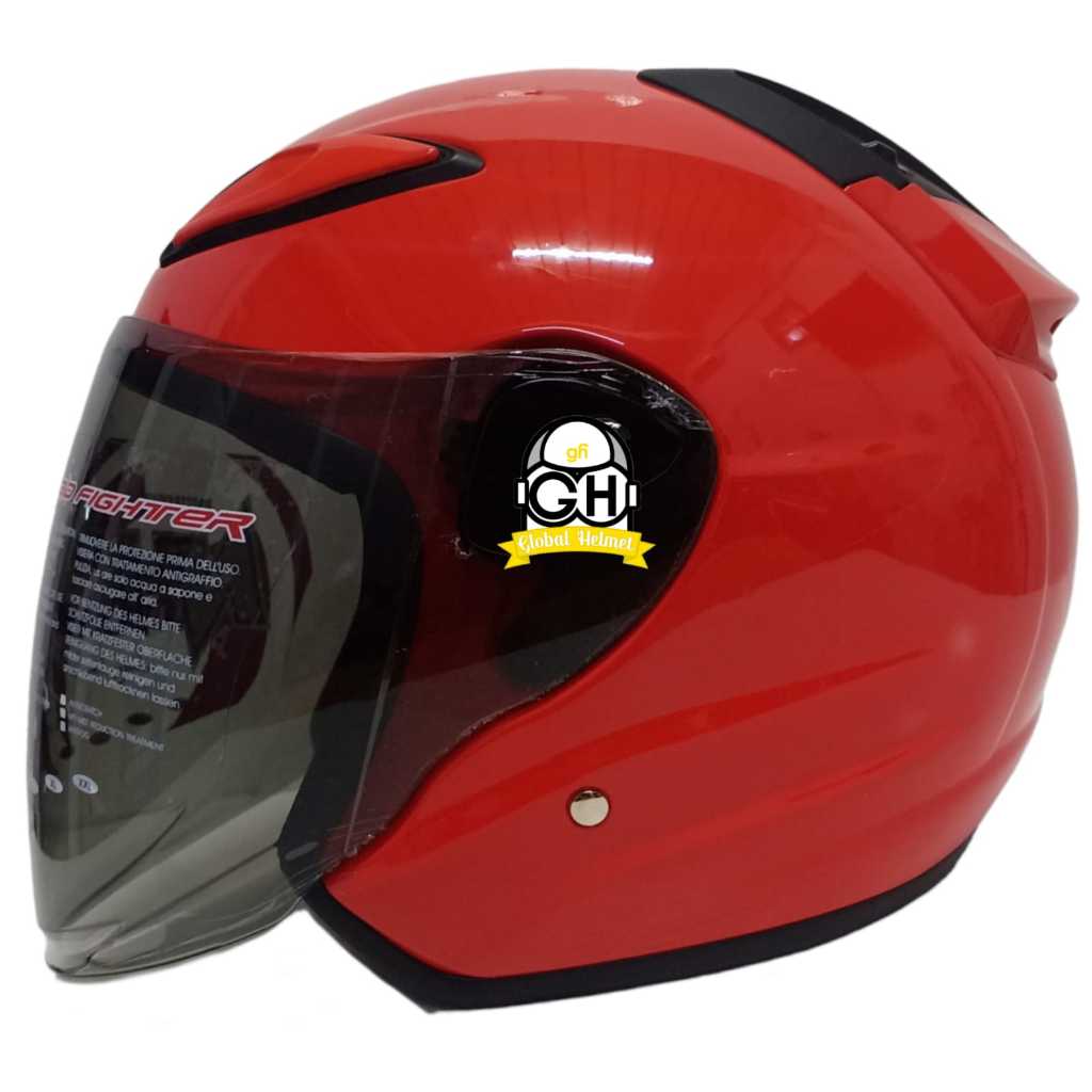 HELM HALF FACE NHK R6 NHK R-6 SOLID RED