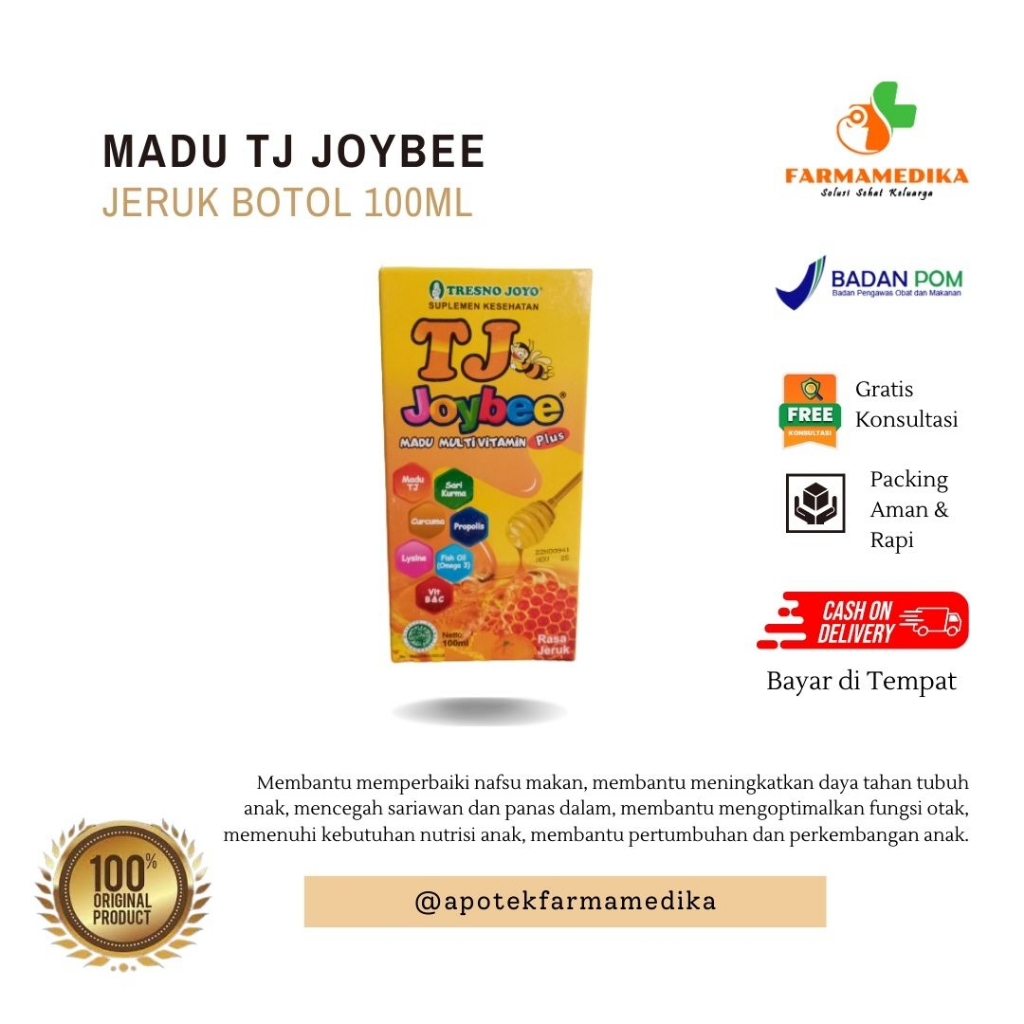 

MADU TJ JOYBEE JERUK BOTOL 100ML