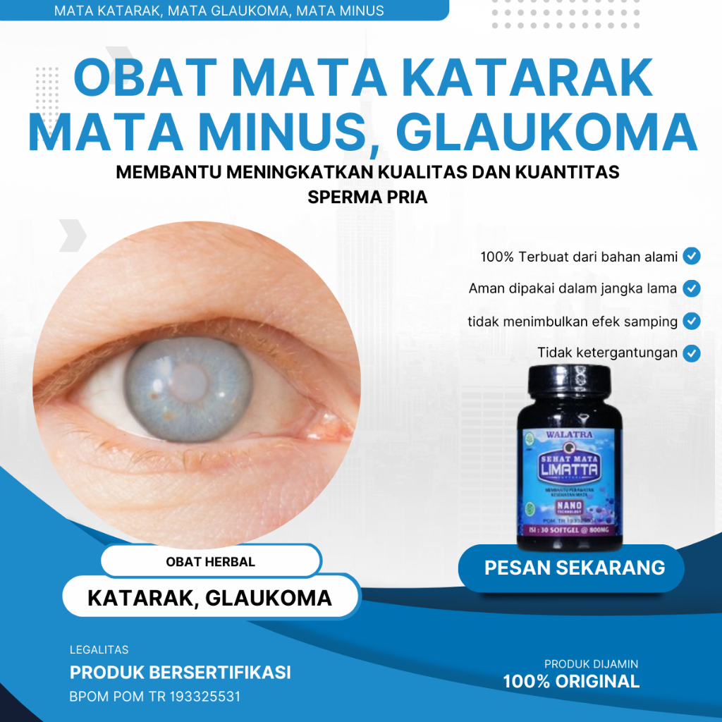 Obat mata katarak, Mata Glaukoma - Sehat mata limatta Original BPOM