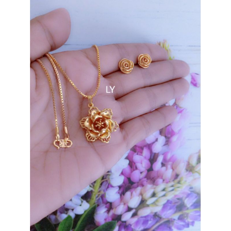 Set perhiasan lapis emas yxy1