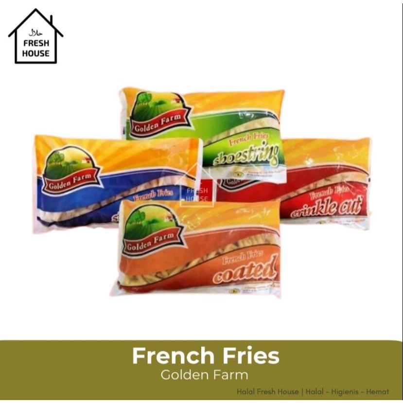 

Golden Fram French Fries Kentang Goreng Shoestring / Crinkle Cut / Coated