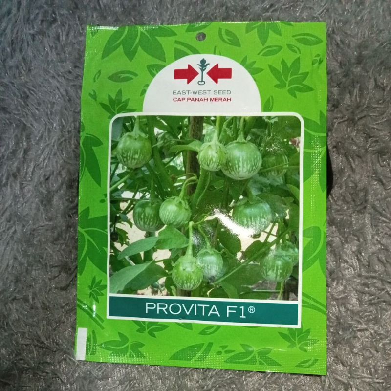 CAP PANAH MERAH BIBIT/BENIH TERONG GELATIK/TERONG LALAP HIJAU BULAT (PROVITA F1)