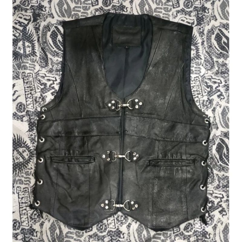 Rompi koboy  BIKERS asli kulit domba kondisi second 85%