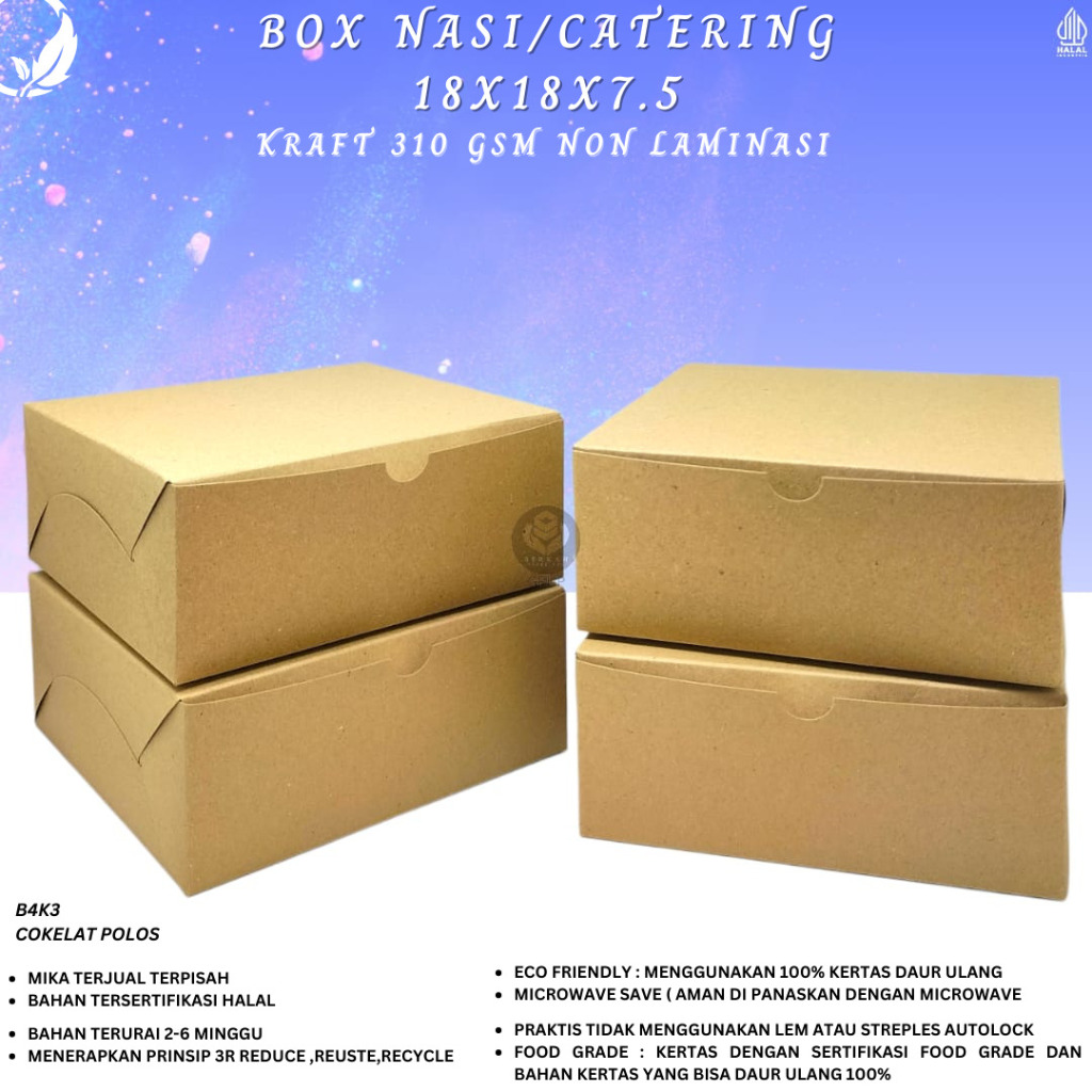 

Box Catering Dus 18x18 Dus Nasi 18X18 (B4K3-18X18X7.5)