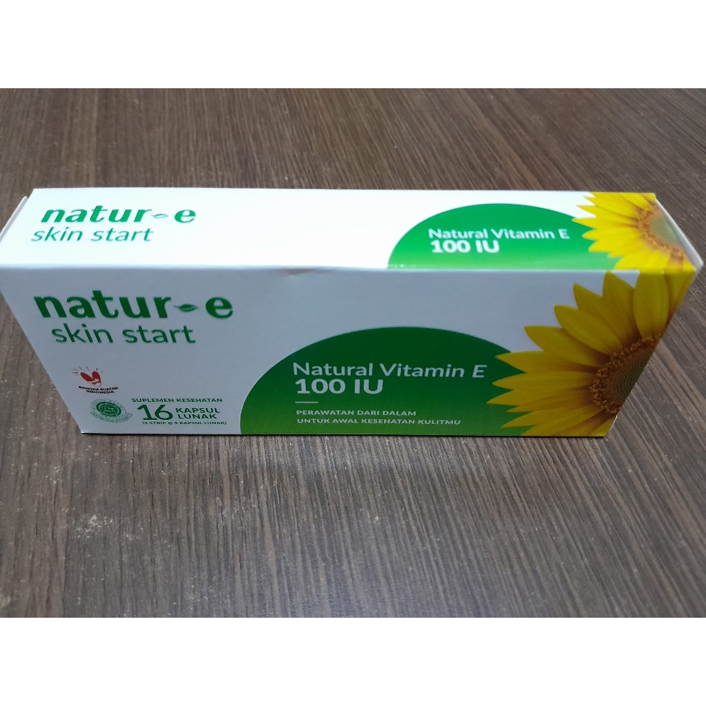 NATUR E 100 IU Vitamin E/Suplemen Kulit/Suplemen Kecantikan Isi 16 Kapsul