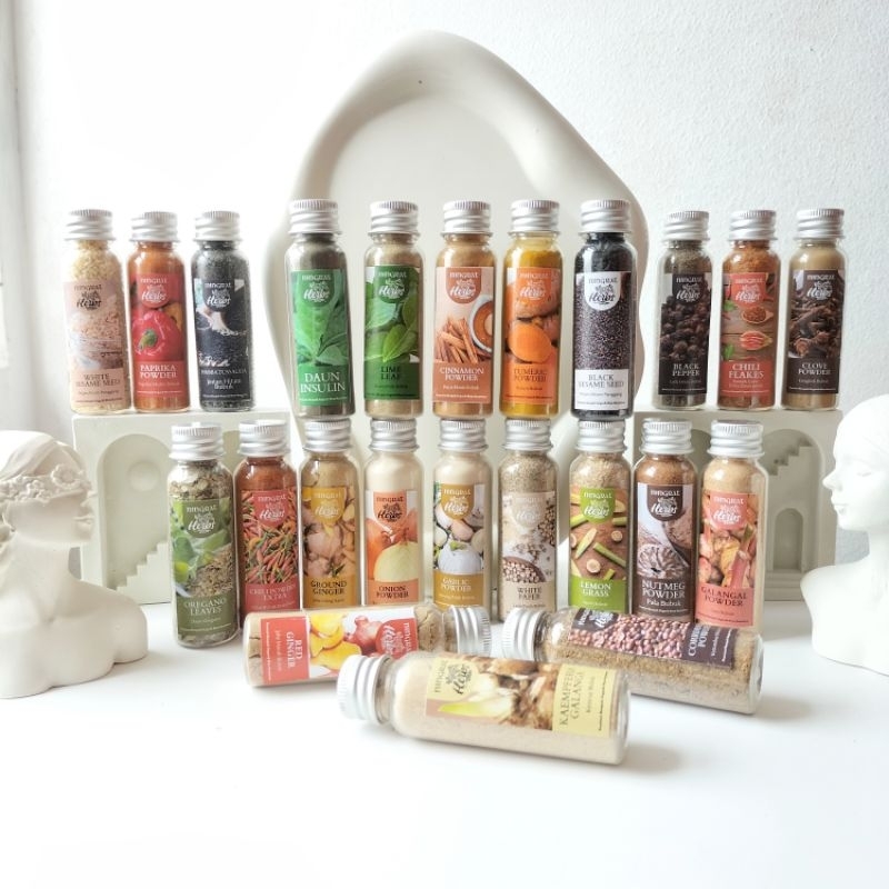 

Rempah Organik Bumbu Kebutuhan Masak Dapur Serba Guna Praktis Bubuk / Kemasan Botol 30ml / Untuk masak apa saja Murah
