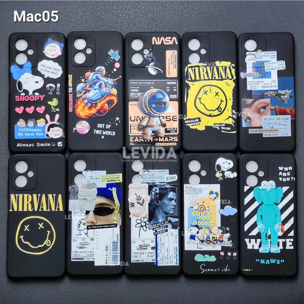 Xiaomi 8 Lite Xiaomi 9T Xiaomi MI 10 Xiaomi 10T Xiaomi 10T Pro Case Gambar Motif / Macaron Soft Case Black MAC05 Xiaomi 8 Lite Xiaomi 9T Xiaomi MI 10 Xiaomi 10T Xiaomi 10T Pro