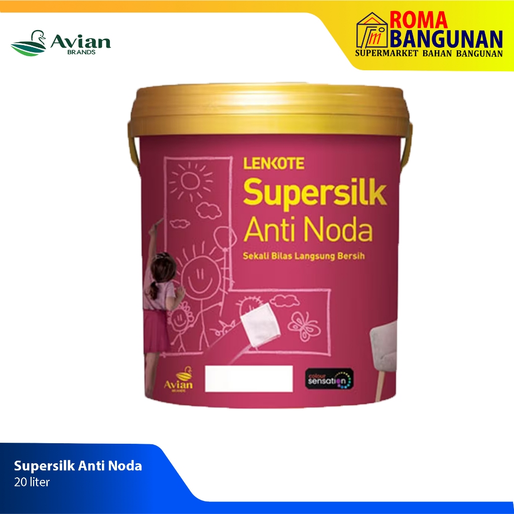 Supersilk Lenkote Cat Tembok / Cat Anti Noda 20liter